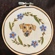 My project for course: Embroidered Pet Miniatures with Needle Painting. Jewelr, Design, and Embroider project by pikapoko - 04.14.2024