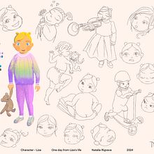 My project for course: Illustration and Character Design for Children’s Stories. Un progetto di Illustrazione tradizionale, Character design, Illustrazione infantile e Narrativa di Natalia Rigvava - 13.04.2024