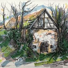 Mein Abschlussprojekt für den Kurs: Expressive Architekturskizzen mit Markern. Sketching, Drawing, Architectural Illustration, Sketchbook & Ink Illustration project by kansen - 04.10.2024