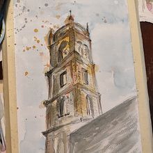 My project for course: Architectural Sketching with Watercolor and Ink. Sketching, Drawing, Watercolor Painting, Architectural Illustration, Sketchbook, Ink Illustration, and Traditional illustration project by anny4773 - 04.12.2024
