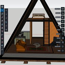 A-Frame Cabin Ein Projekt aus dem Bereich Innendesign von temi_adigun - 15.04.2024