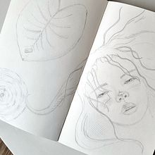 My project for course: Portrait Sketchbooking: Explore the Human Face. Sketching, Drawing, Portrait Drawing, Artistic Drawing, and Sketchbook project by Disa Buskhe - 04.15.2024
