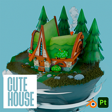 Cute House. Un progetto di 3D, Modellazione 3D, Videogiochi e Arte concettuale di Frigga Gallardo - 16.04.2024