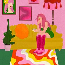 My project for course: Colorful Digital Illustration in Procreate . Ilustrație tradițională, Desen, Ilustrație digitală și Desen digital de natalieshoran - 04.10.2024