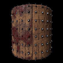 Medieval Wooden barricade with spikes and blood! 100% Procedural. Design, 3D, and 3D Design project by Abdiel Adames - 04.10.2024