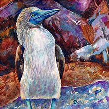 Mi proyecto del curso: Masterclass  de texturas en acuarela  - Blue Footed Booby. Fine Arts, Painting, and Watercolor Painting project by Kate Green - 04.12.2024