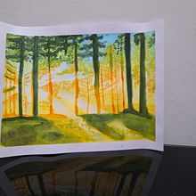 Mi proyecto del curso: Paisajes de ensueño con acuarela: plasma la luz. Painting, and Watercolor Painting project by leilamore14 - 03.23.2024