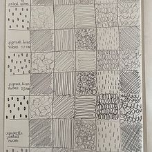 Patroon/structuur oefening met verschillende materialen . Traditional illustration project by Laure Baeyens - 04.19.2024