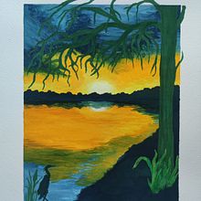 Mein Abschlussprojekt für den Kurs: Märchenlandschaften mit Gouache malen. Traditional illustration, Painting, and Gouache Painting project by semikolon75 - 04.19.2024