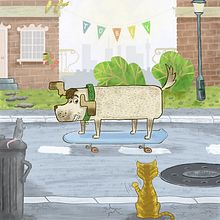 Tobey dog. Projekt z dziedziny Ilustracja c i frowa użytkownika Nikola Djurovic - 19.04.2024