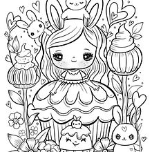 some kawaii colouring pages I designed  . Ilustrasi tradisional proyek oleh Edwina Mc Namee - 04.20.2024