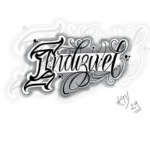 Meu projeto do curso: Tatuagem de letras cursivas à mão livre. Een project van  Belettering y  Tatoeageontwerp van Katielli Moreira - 20.04.2024