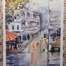 My project for course: Urban Landscapes in Watercolor. Un progetto di Belle arti, Pittura ad acquerello e Illustrazione architettonica di Molli Woodtagger - 21.04.2024