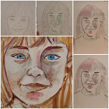 Mi proyecto del curso: Retrato artístico en acuarela. Fine Arts, Painting, Watercolor Painting, and Portrait Drawing project by Lucia Moya - 04.21.2024