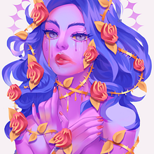 Mi proyecto del curso: Retratos digitales de fantasía con Photoshop. Un proyecto de Ilustración tradicional, Dibujo, Ilustración digital, Dibujo de Retrato, Dibujo digital y Pintura digital de Stephany Lara Ojeda - 24.04.2024