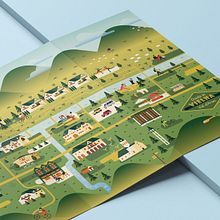 MAPA ILUSTRADO. Vector Illustration, and Digital Illustration project by Monika Bučmytė - 03.01.2020