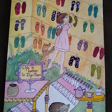 My project for course: Exploratory Sketchbook: Find Your Drawing Style: Life is better in flip-flops. Traditional illustration, Sketching, Creativit, Drawing, Watercolor Painting, Sketchbook, and Gouache Painting project by Cornelia Wilms - 04.22.2024
