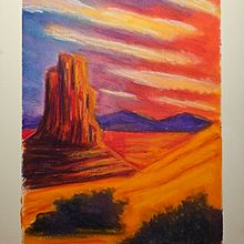 My project for course: Landscapes with Oil Pastels and Crayons: Playing with Light. Fine Arts, and Artistic Drawing project by Robert - 04.22.2024