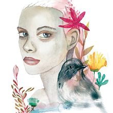 Mi proyecto del curso: Retrato ilustrado en acuarela. Traditional illustration, Fine Arts, Painting, Drawing, Watercolor Painting, Portrait Drawing, and Artistic Drawing project by nelly_siux - 05.22.2024