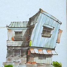 My project for course: Expressive Architectural Sketching with Colored Markers. Sketching, Drawing, Architectural Illustration, Sketchbook & Ink Illustration project by jhmcphillj - 03.01.2024