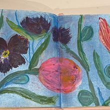 My project for course: Expressive Floral Painting with Acrylic Paint. Fine Arts, Painting, Acr, lic Painting, and Botanical Illustration project by Bulbul Mankani - 04.23.2024