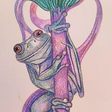 Croar . Ilustrație tradițională de JOVI CÁRDENAS BENAVIDES - 04.23.2024