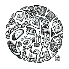 Día de los muertos. Traditional illustration, and Vector Illustration project by Marcelo Ponce Martell - 04.24.2024