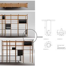 SU Bookcase. Un progetto di Design e creazione di mobili, Design e Interior design di Sümeyye Yıldız - 25.04.2024