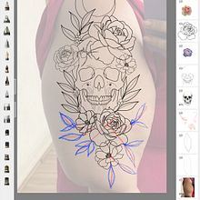 Meu projeto do curso: Tatuagem botânica com pontilhismo. Traditional illustration, Tattoo Design, and Botanical Illustration project by jessicarodmar - 04.25.2024