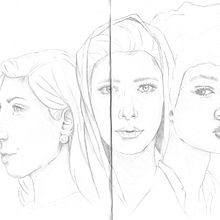 Mi proyecto del curso: Sketchbook de retrato: explora el rostro humano. Sketching, Drawing, Portrait Drawing, Artistic Drawing, and Sketchbook project by Camila Rubilar - 04.28.2024