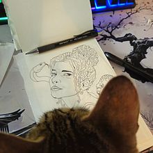 My project for course: Graphite Line Drawing for Portrait Sketchbooking. Fine Arts, Sketching, Drawing, Portrait Drawing, and Sketchbook project by Elio De Filippo - 04.28.2024