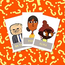 Who is it?. Un proyecto de Diseño, Dirección de arte, Ilustración digital, Dibujo de Retrato y Diseño de juegos de Cris Tamay - 04.03.2024