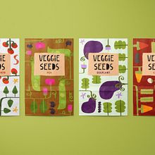 Veggie Seeds. Un proyecto de Packaging, Ilustración digital, Ilustración editorial, Diseño y Dirección de arte de Cris Tamay - 26.10.2023