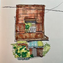 My project for course: Expressive Architectural Sketching with Colored Markers Ein Projekt aus dem Bereich Skizzenentwurf, Zeichnung, Architektonische Illustration, Sketchbook und Illustration mit Tinte von Sylvia Serra - 29.04.2024