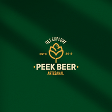 Peek Beer - Cerveja Artesanal. Projekt z dziedziny Design, Br, ing i ident, fikacja wizualna, Projektowanie logot, pów, Projektowanie c, frowe, Projektowanie materiałów biurow i ch użytkownika Ana Beatriz Rodrigues - 20.04.2024