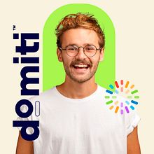 Branding e Identidad.  |   DomitiTM.   |   HappyWork.  . Design, Advertising, Br, ing, Identit, Creative Consulting, Design Management, Graphic Design, T, pograph, and Naming project by Jonás Frías - 03.26.2022