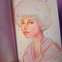 Mi proyecto del curso: Dibujo de retratos llamativos con lápices de colores. Drawing, Portrait Drawing, Sketchbook, and Colored Pencil Drawing project by Karla Trejo - 04.30.2024