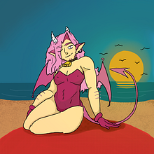 DA Ilustración Digital: Personaje Heroico en la Playa Ein Projekt aus dem Bereich Digitale Illustration von Pau Forte - 30.04.2024