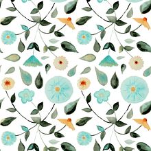 My project for course: Vibrant Floral Patterns with Watercolors. Traditional illustration, Pattern Design, Watercolor Painting, and Botanical Illustration project by Crystal Owen - 05.01.2024