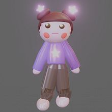 Mi proyecto del curso: Creación de personajes kawaii en 3D con Blender. Traditional illustration, Character Design, Digital Illustration, 3D Modeling, Manga, 3D, and Animation project by zmingrid8 - 04.29.2024