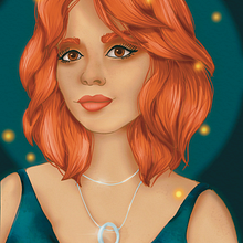 My project for course: Female Character Portraits in Procreate. Traditional illustration, Digital Illustration, and Digital Drawing project by lena_tsch - 05.01.2024