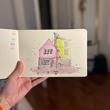 Mi proyecto del curso: Dibujo arquitectónico expresivo con marcadores de colores. Sketching, Drawing, Architectural Illustration, Sketchbook & Ink Illustration project by paulinagj - 05.02.2024