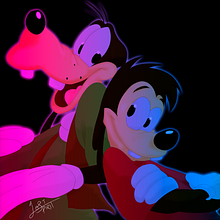 Goofy and Max. Traditional illustration, Drawing, and Digital Illustration project by Renan Sorge - 04.26.2024