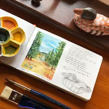 My project for course: Watercolor Travel Journal. Projekt z dziedziny Trad, c, jna ilustracja, Malowanie akwarelą, Sketchbook,  R i sunek architektoniczn użytkownika paula.ladner - 25.04.2024