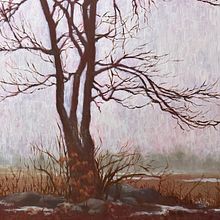 "An Early Spring's Fog" - Oil on Artefex Panel Ein Projekt aus dem Bereich Malerei, Skizzenentwurf, Kreativität und Ölmalerei von Daphne Frizzle - 23.04.2023
