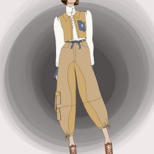 Creating A Fashion Illustration from the inspiration board.. Projekt z dziedziny Ilustracja modowa, Ilustracja c i frowa użytkownika Sahar Sahar - 01.01.2024