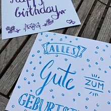 Birthday Card for a friend. Een project van Kalligrafie van Uta Arnold - 27.04.2024