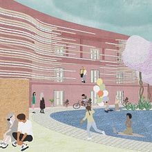 FUAP Collage. Un progetto di Architettura, Graphic design, Architettura d'interni, Interior design, Paesaggismo, Collage, Architettura digitale e Illustrazione architettonica di David Granda - 06.05.2024
