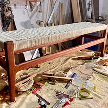 Mi proyecto del curso: Diseño de muebles: iníciate en el tejido danish cord. Un progetto di Artigianato, Design e creazione di mobili, Interior design, Interior Design, Fiber Art, Upc e cling di borjadk - 07.05.2024