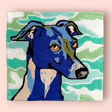 Proyecto Tufting: Alfombra Perro Galgo. Un projet de Design  de Jocelyn Barrios Trarupil - 07.05.2024